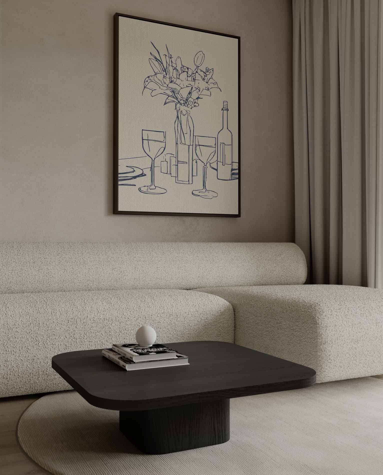 Elegante Tafelscène Kunstwerk-canvas-dibond-plexiglas-wanddecoratie-WallArtistic