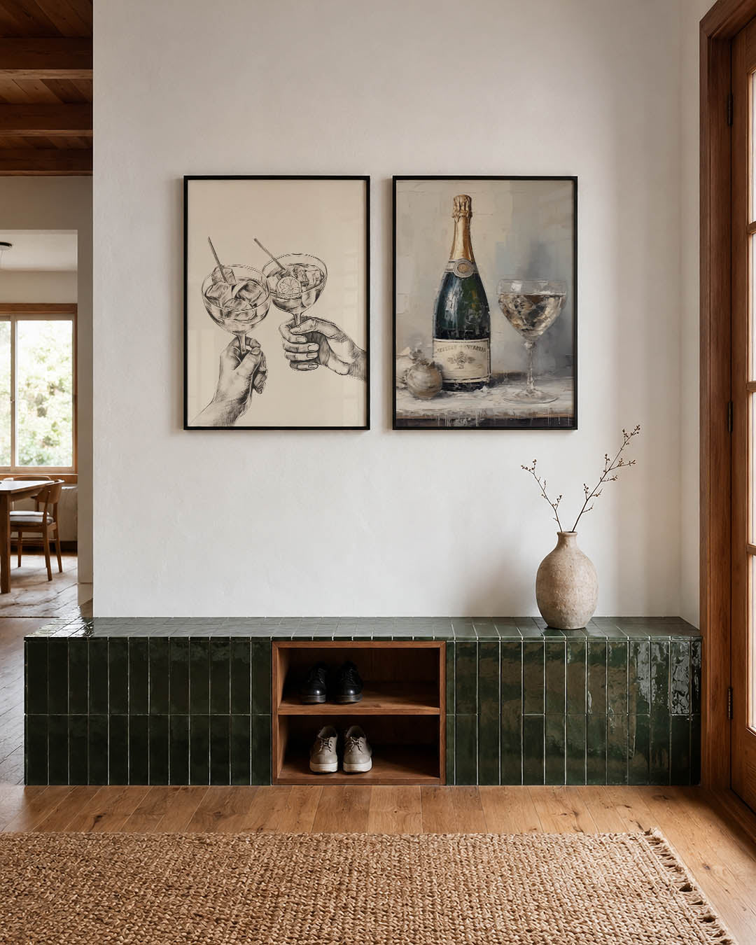 Handen en glazen Posterset