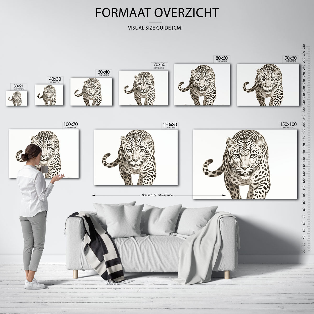 Luipaard in beweging Poster