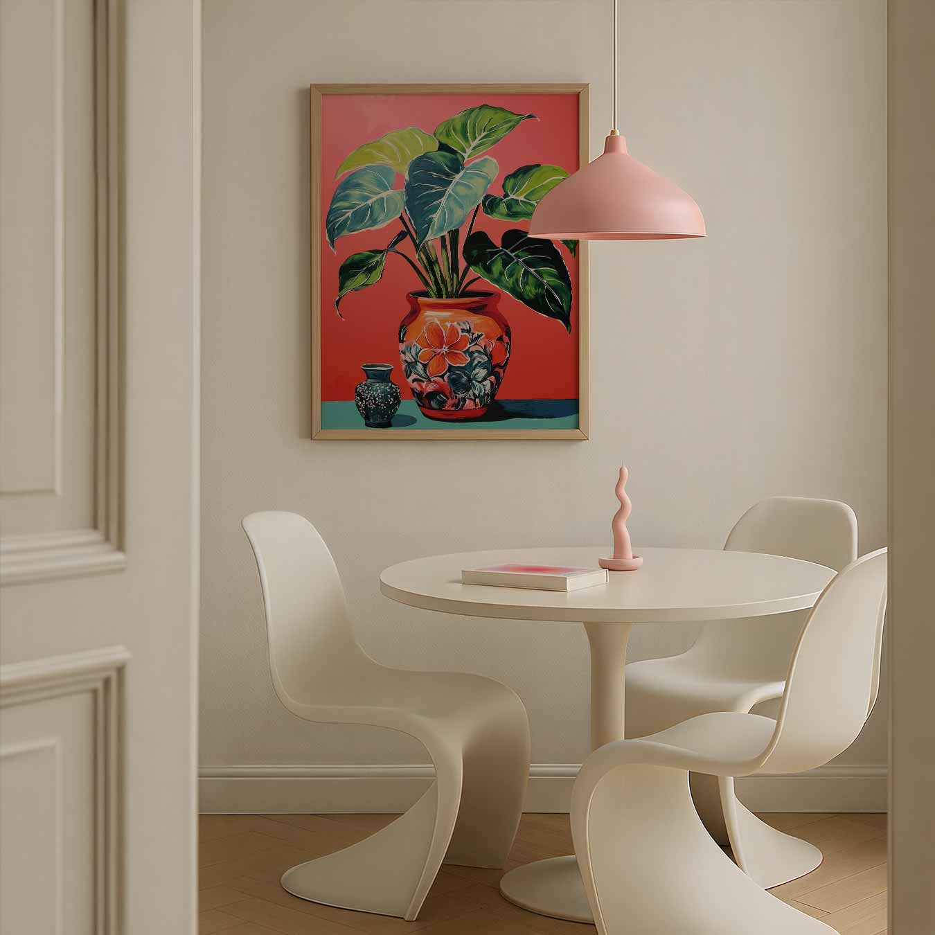 Tropische Bladeren in Stijlvolle Vaas Poster-WallArtistic