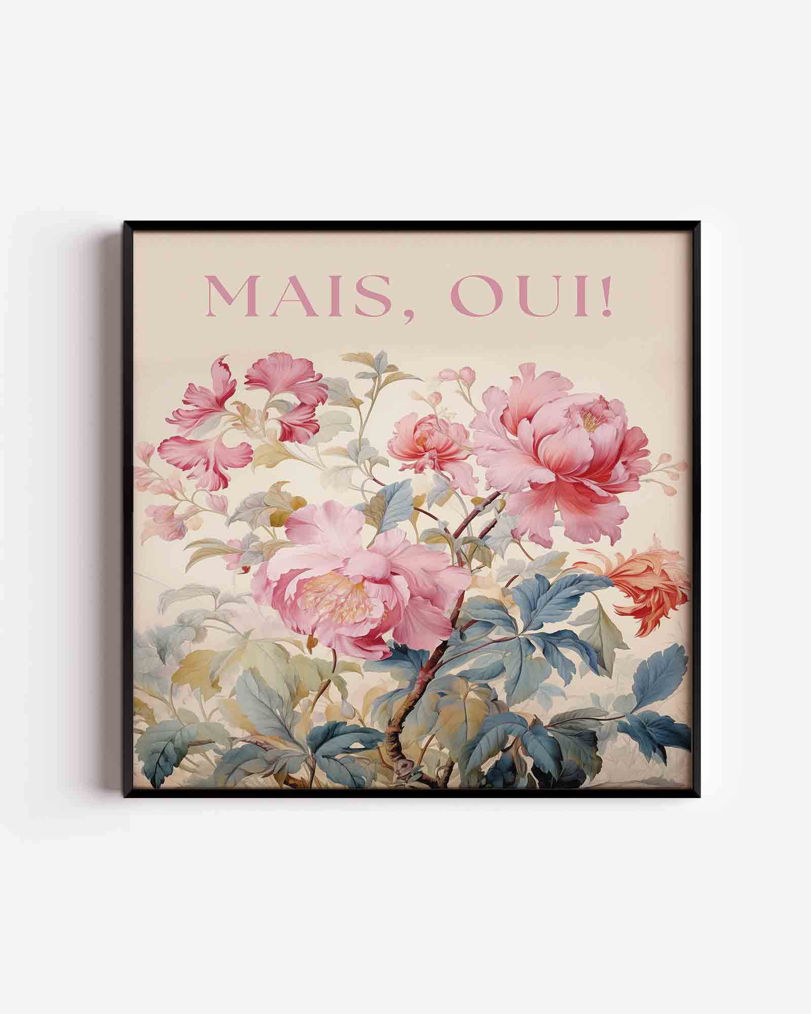 Bloemen en tekst Poster