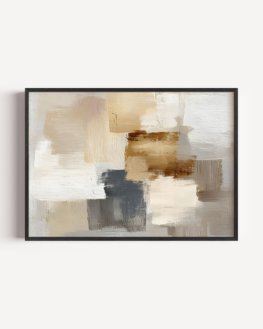 Abstracte beige en grijze vlakken Poster