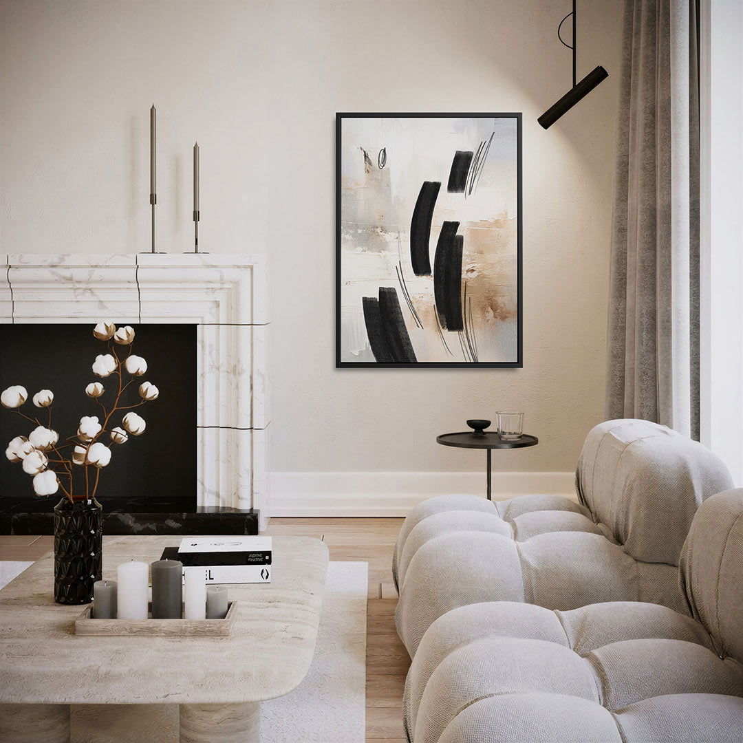 Dynamische lijnen compositie Kunstwerk