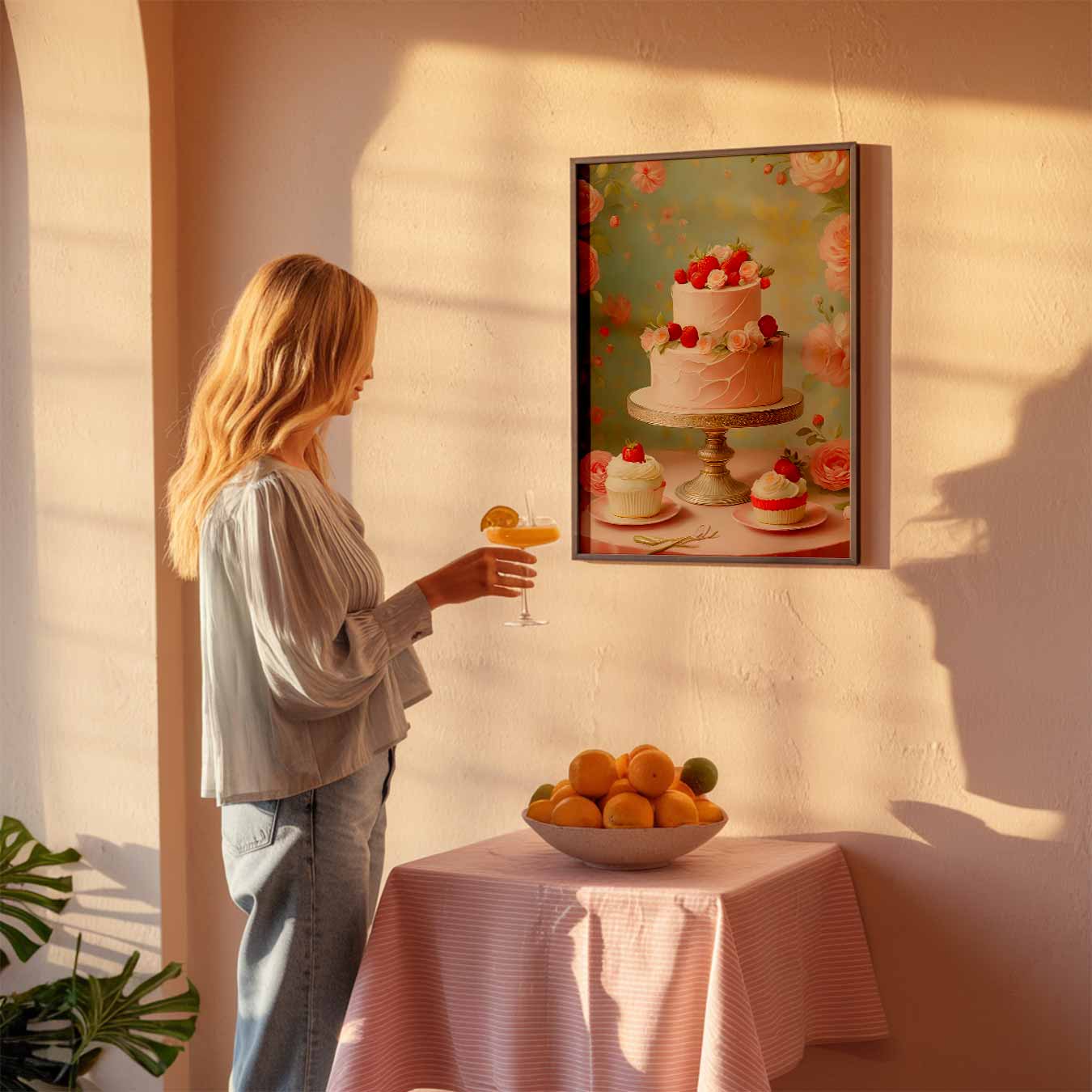 Romantische Bloemen & Taarten Poster-WallArtistic