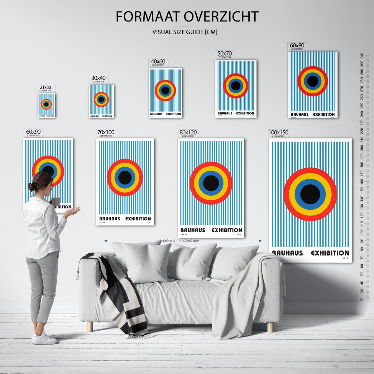 Cirkel en lijnen Poster