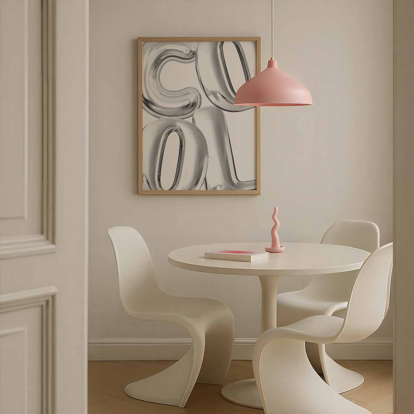 Coole Zilveren Ballonposter-WallArtistic