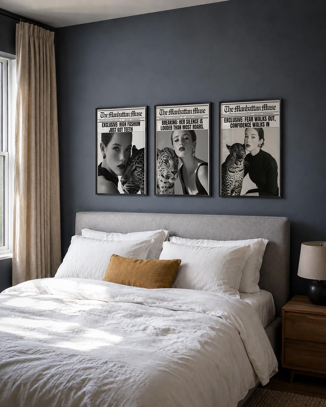 Zwart wit elegantie Posterset