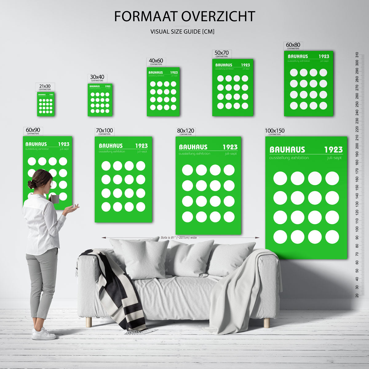Cirkelpatroon groen Poster