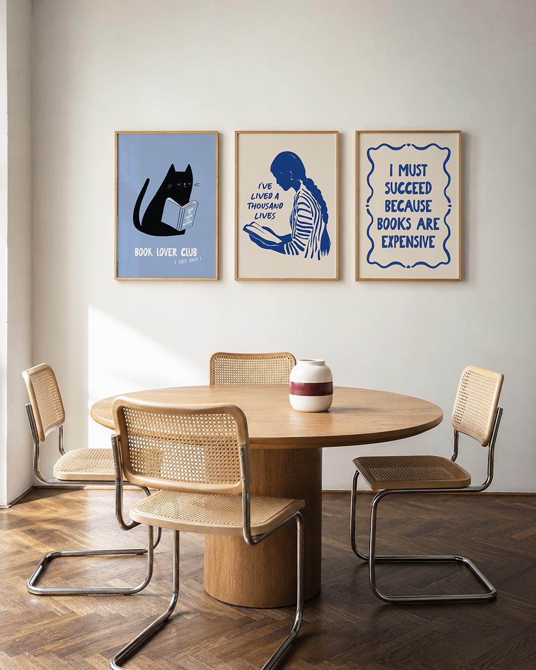 Katten en boeken Posterset