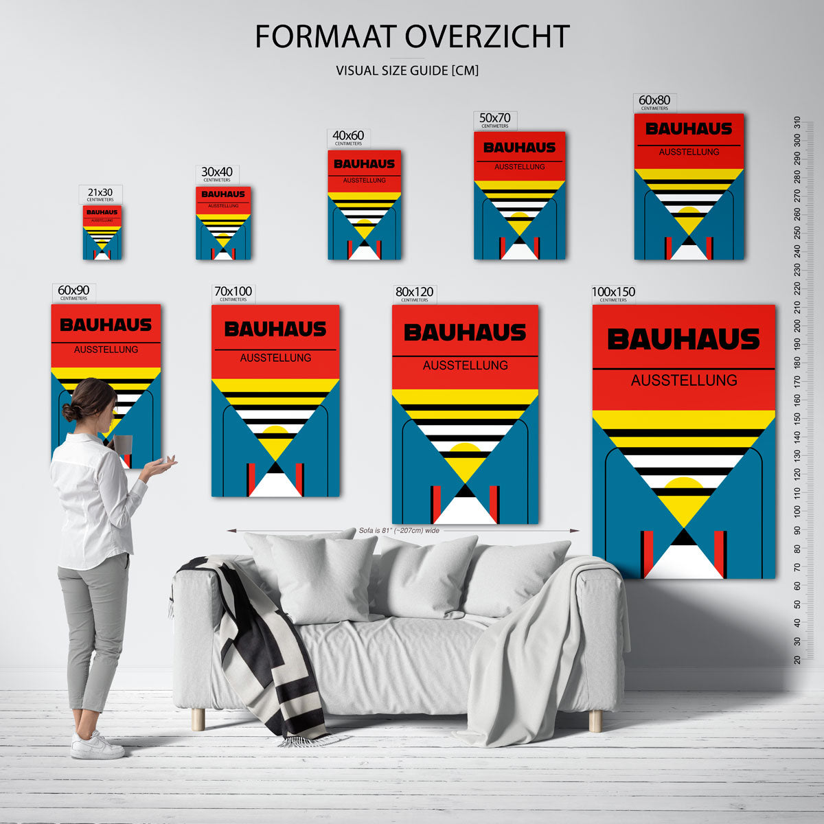 Kleurvlakken en lijnen Poster