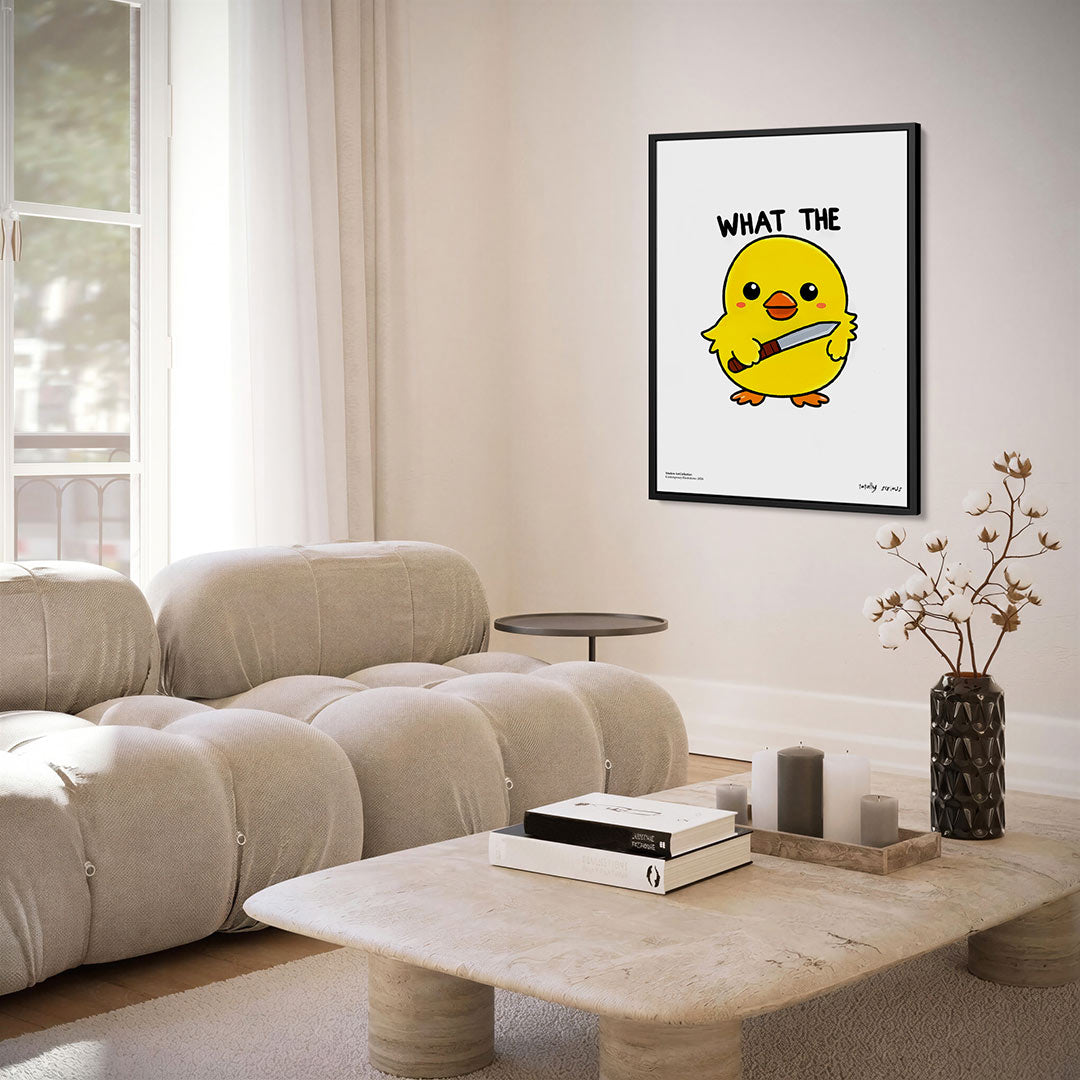 Vrolijke vogel illustratie Kunstwerk