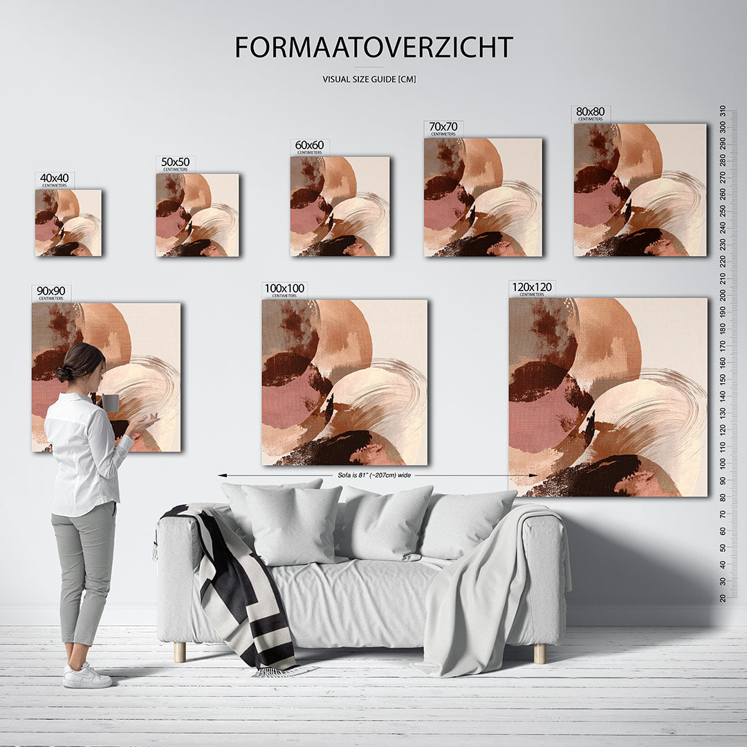 Organische vormen compositie Kunstwerk