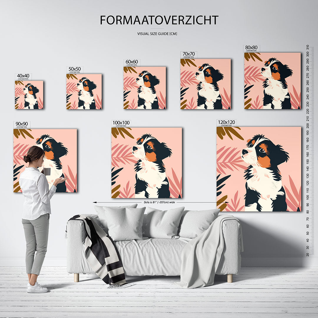 Speelse hond illustratie Kunstwerk