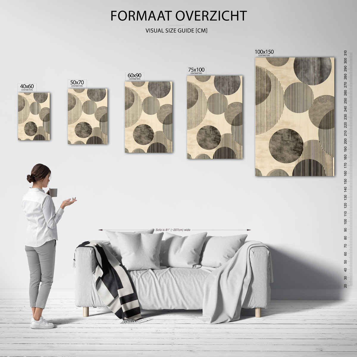 Geometrische cirkels Kunstwerk