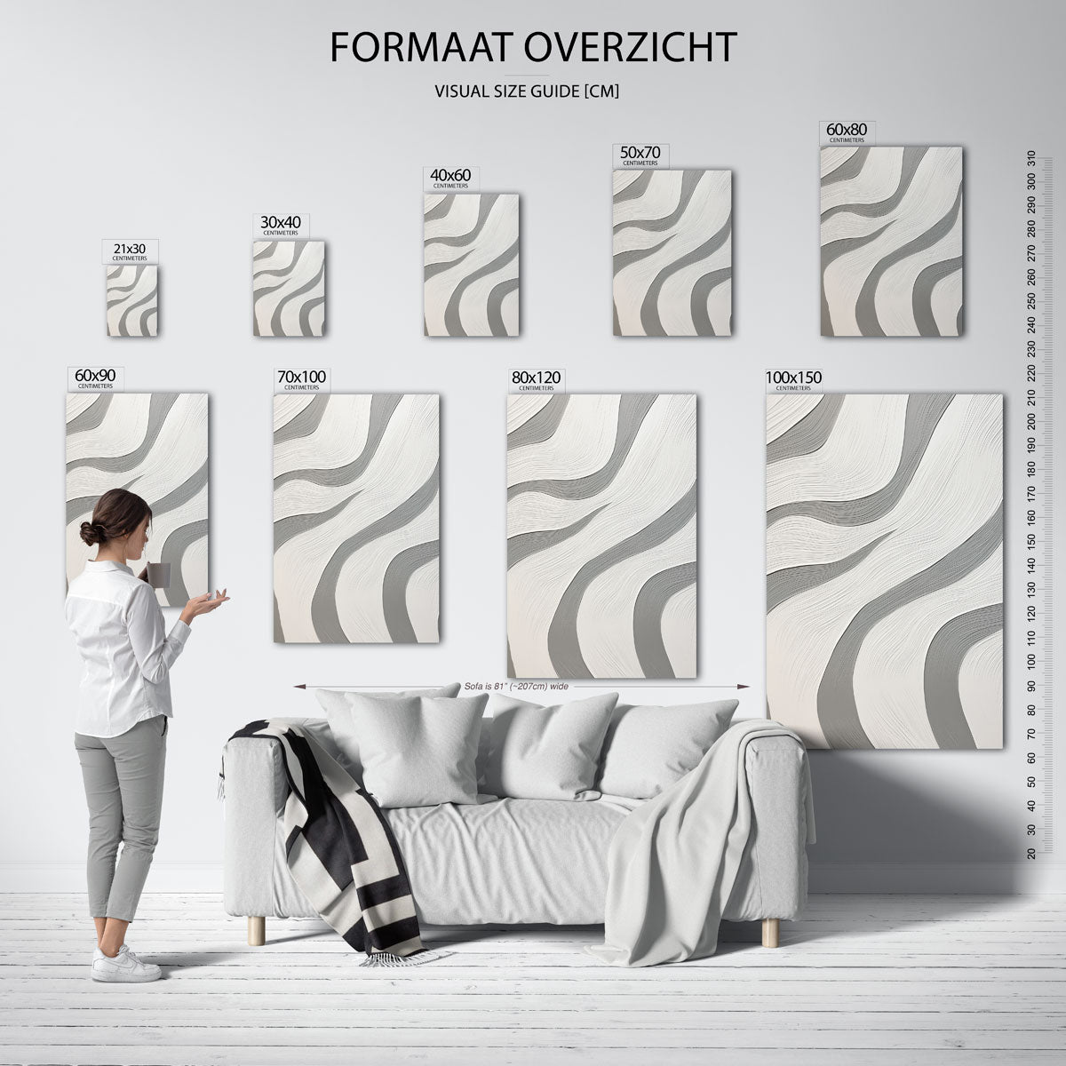 Golvende lijnen Poster