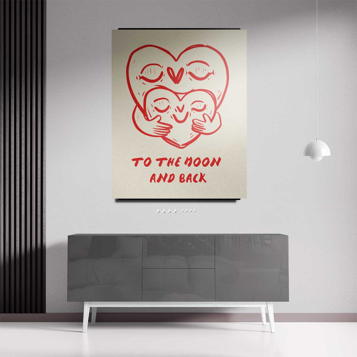 Liefdevolle Harten Knuffel Kunstwerk-canvas-dibond-plexiglas-wanddecoratie-WallArtistic