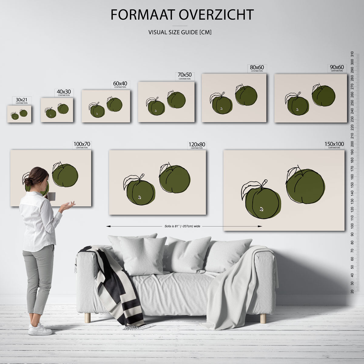 Twee groene appels Poster