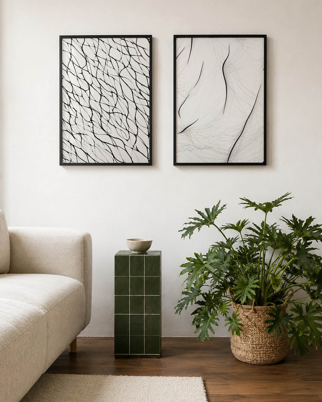 Lijnenspel vlechtwerk Posterset