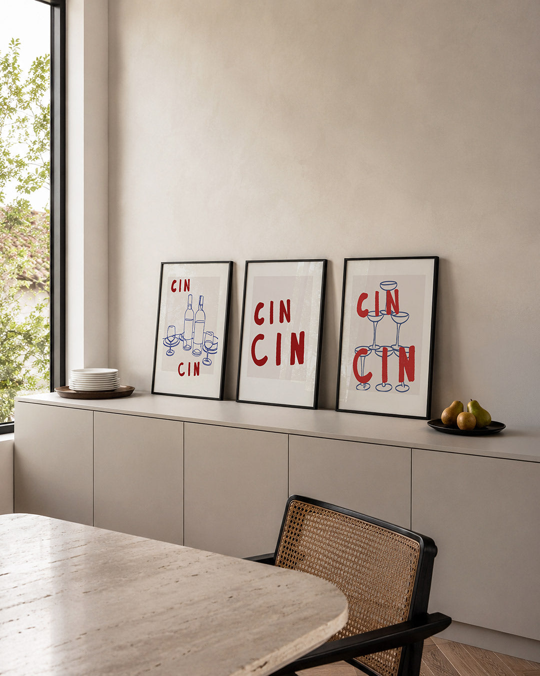 Lijnen en kleur Posterset