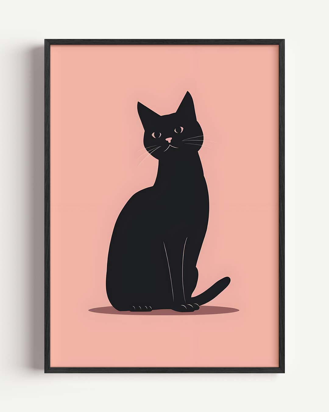 Elegante Kat op Zachte Achtergrond Poster-WallArtistic