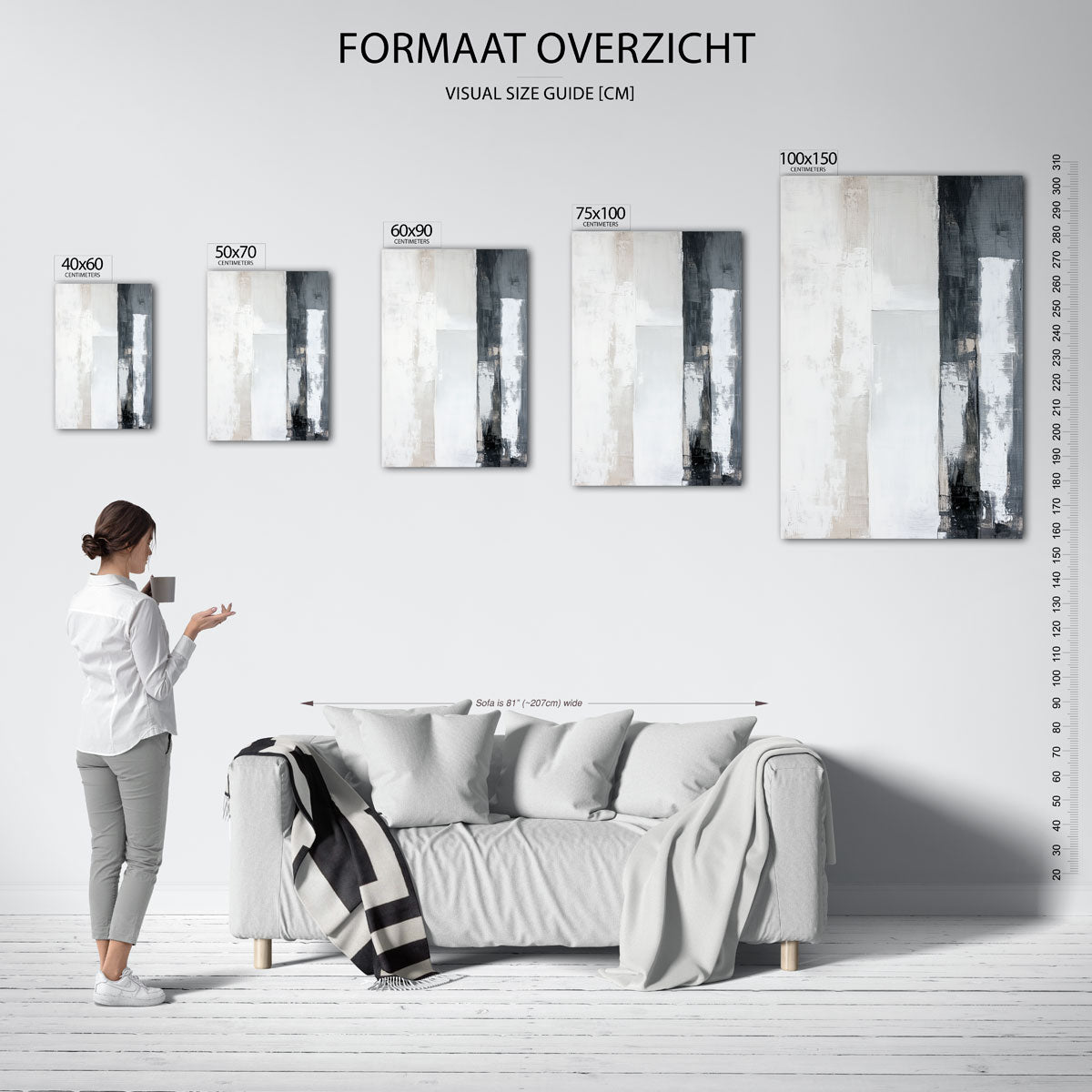 Gelaagde compositie Kunstwerk