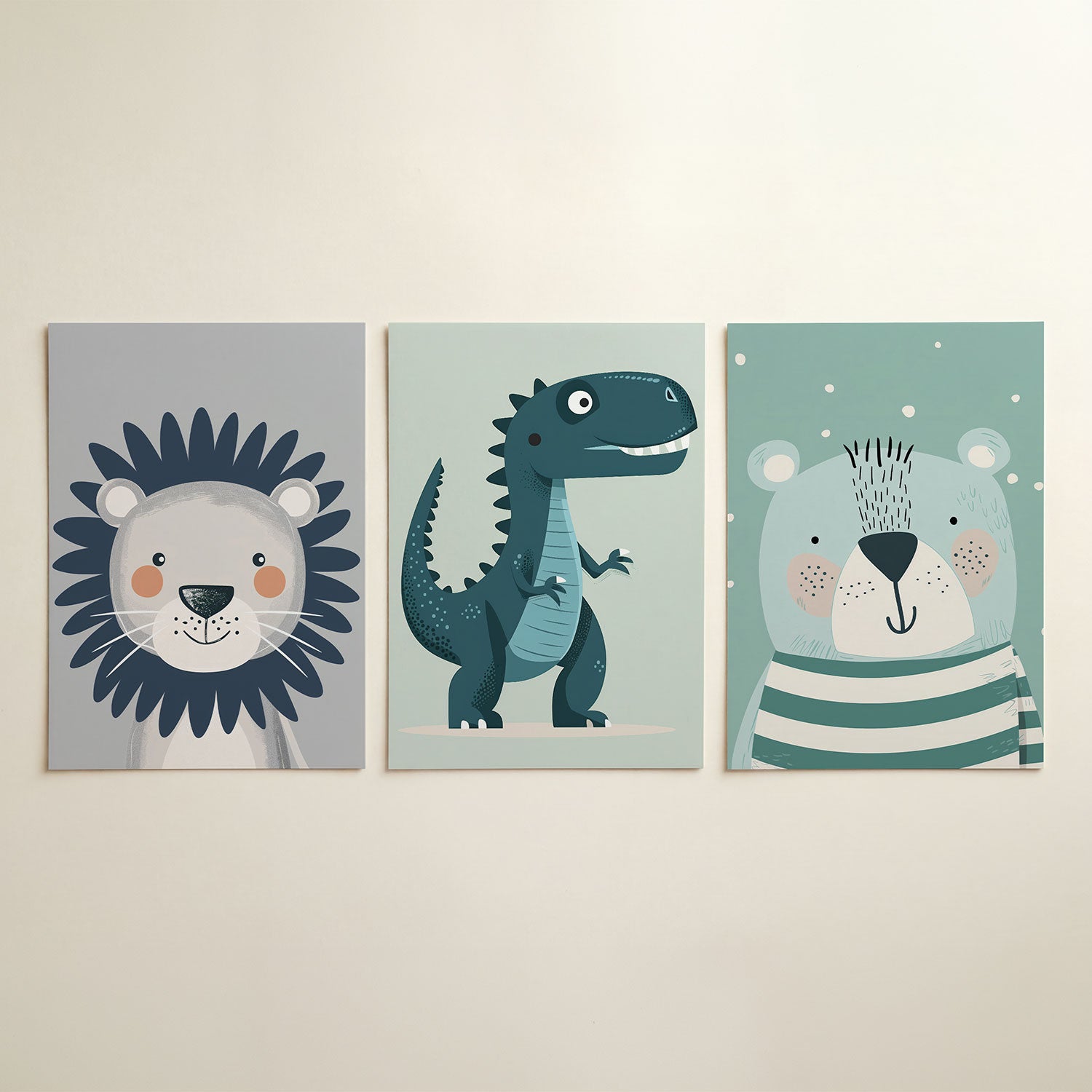 Vrolijke leeuw Posterset