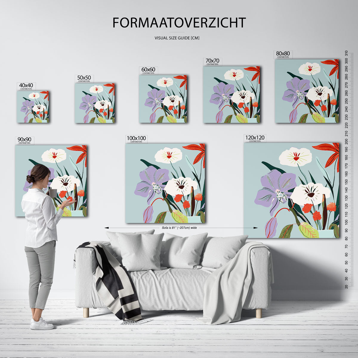 Bloemen in vaas Poster