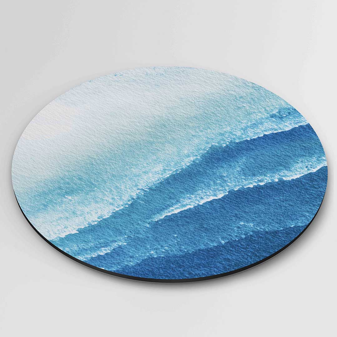 Blauwe golven Muurcirkel