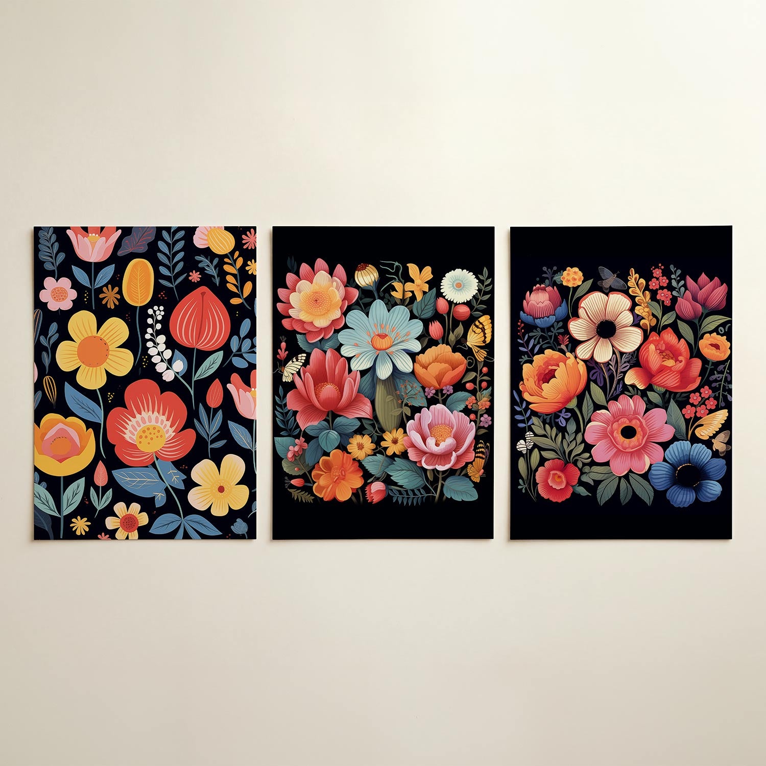Bloemrijke vormen Posterset