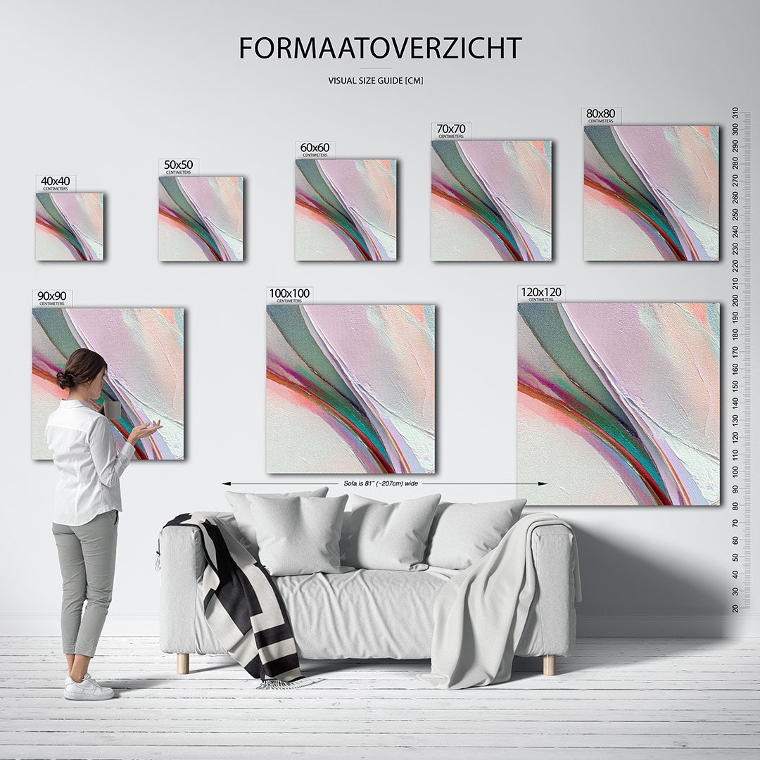 Kleurrijke vormen Kunstwerk