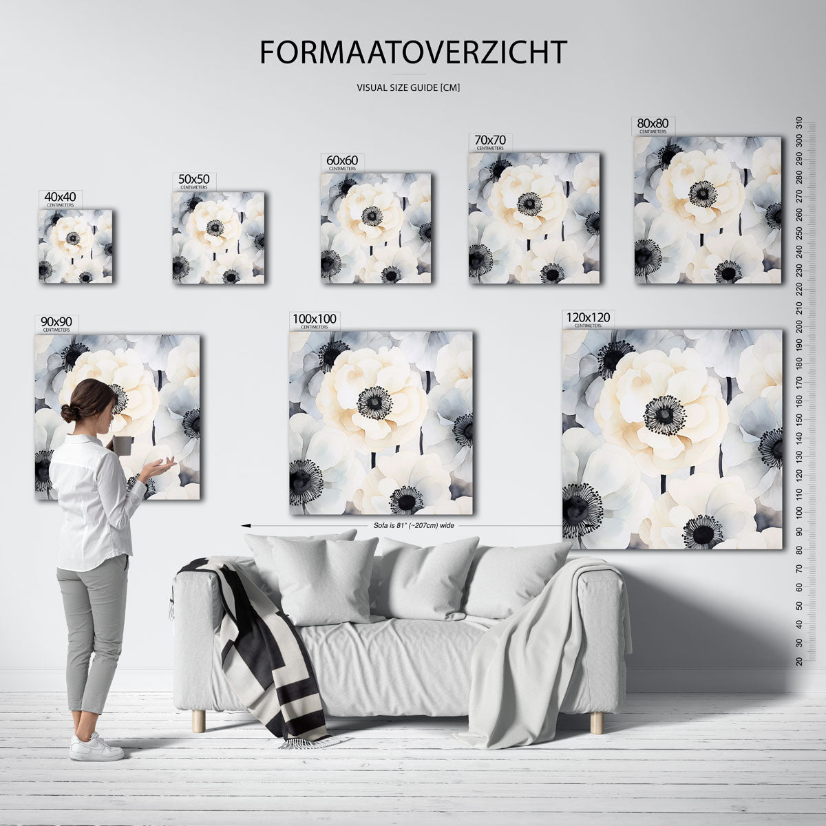 Bloemen in zachte tinten Poster