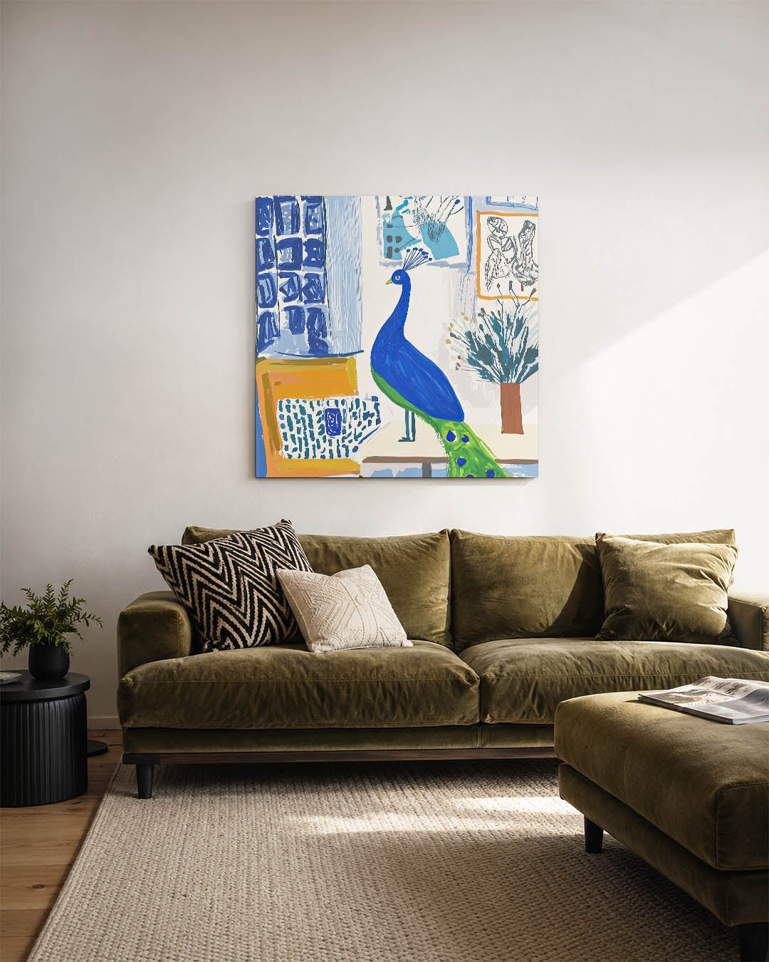 Vrolijke pauw Kunstwerk