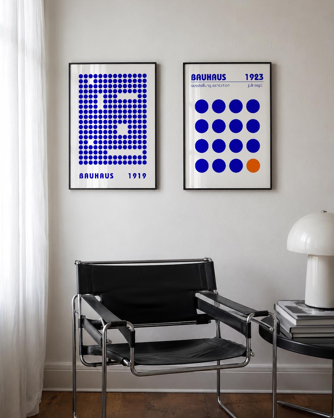 Puntpatroon blauw Posterset