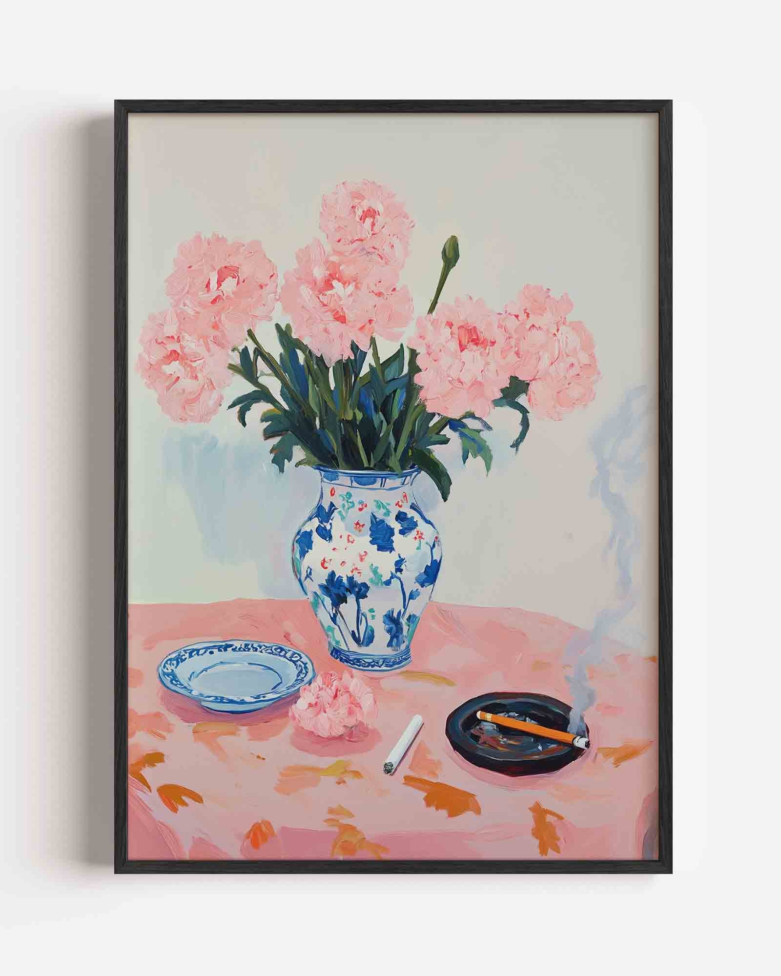 Bloemen in vaas Poster
