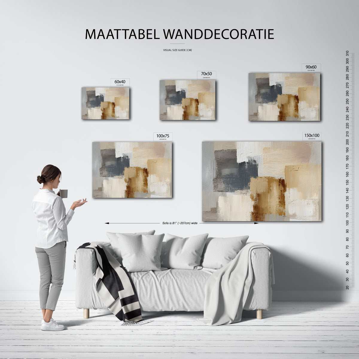 Gelaagde kleurvlakken Kunstwerk