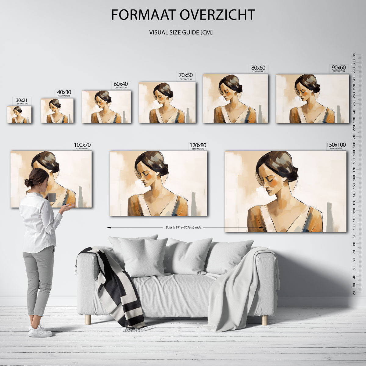 Vrouwelijk silhouet Poster