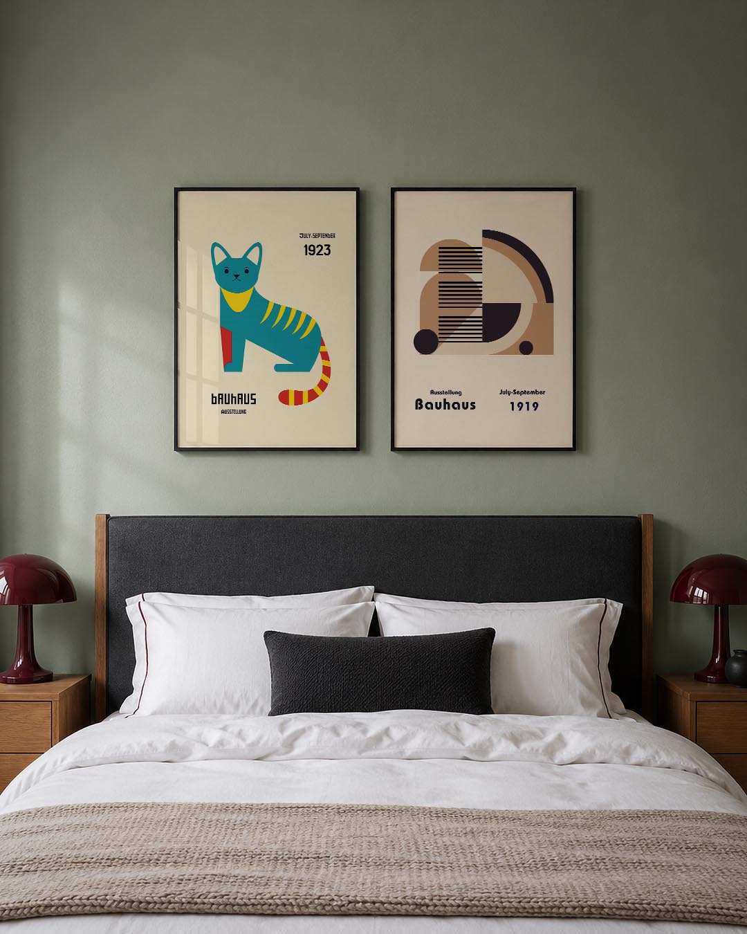 Kleurrijke katfiguur Posterset