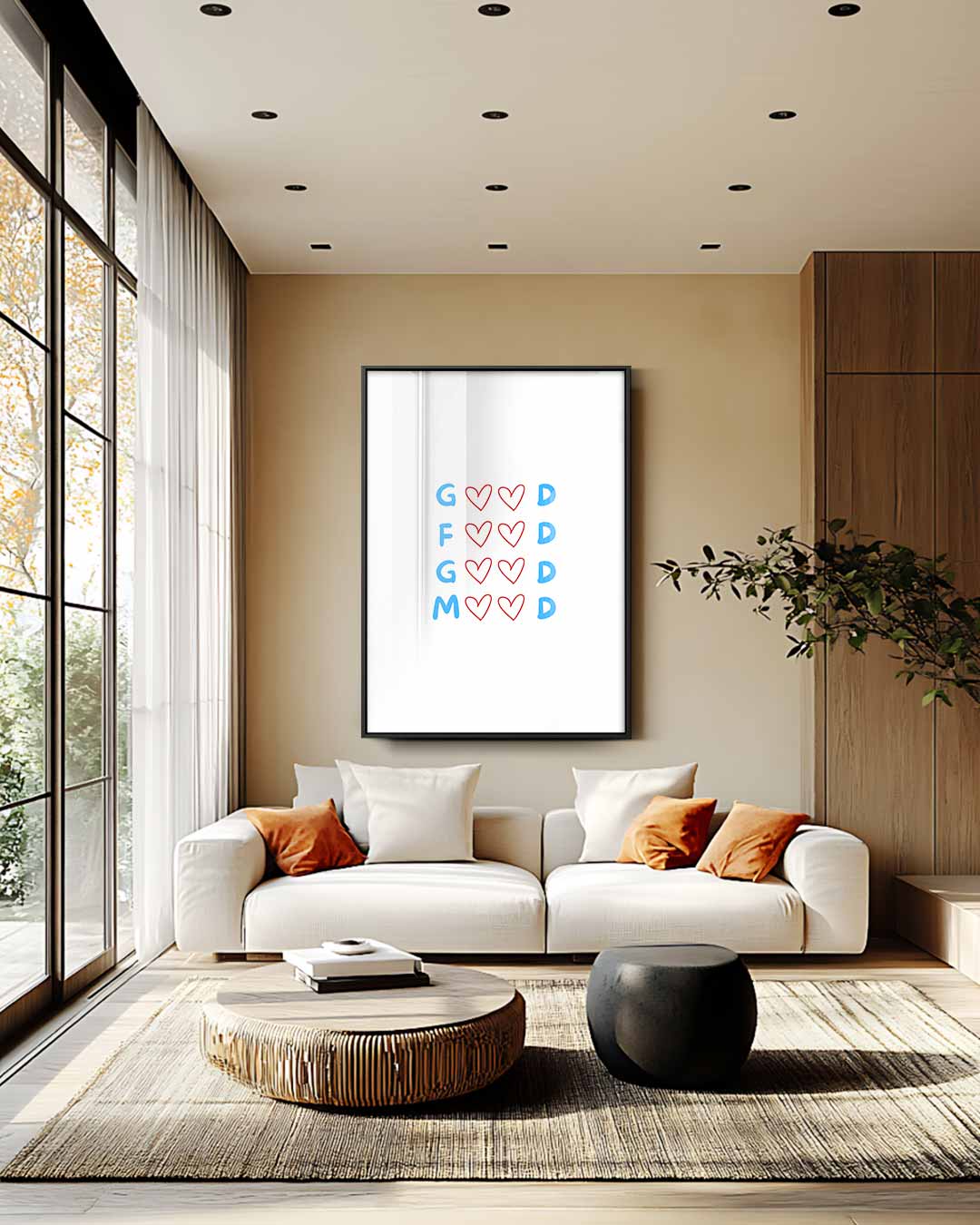Liefdevolle Letteren Kunstwerk-canvas-dibond-plexiglas-wanddecoratie-WallArtistic