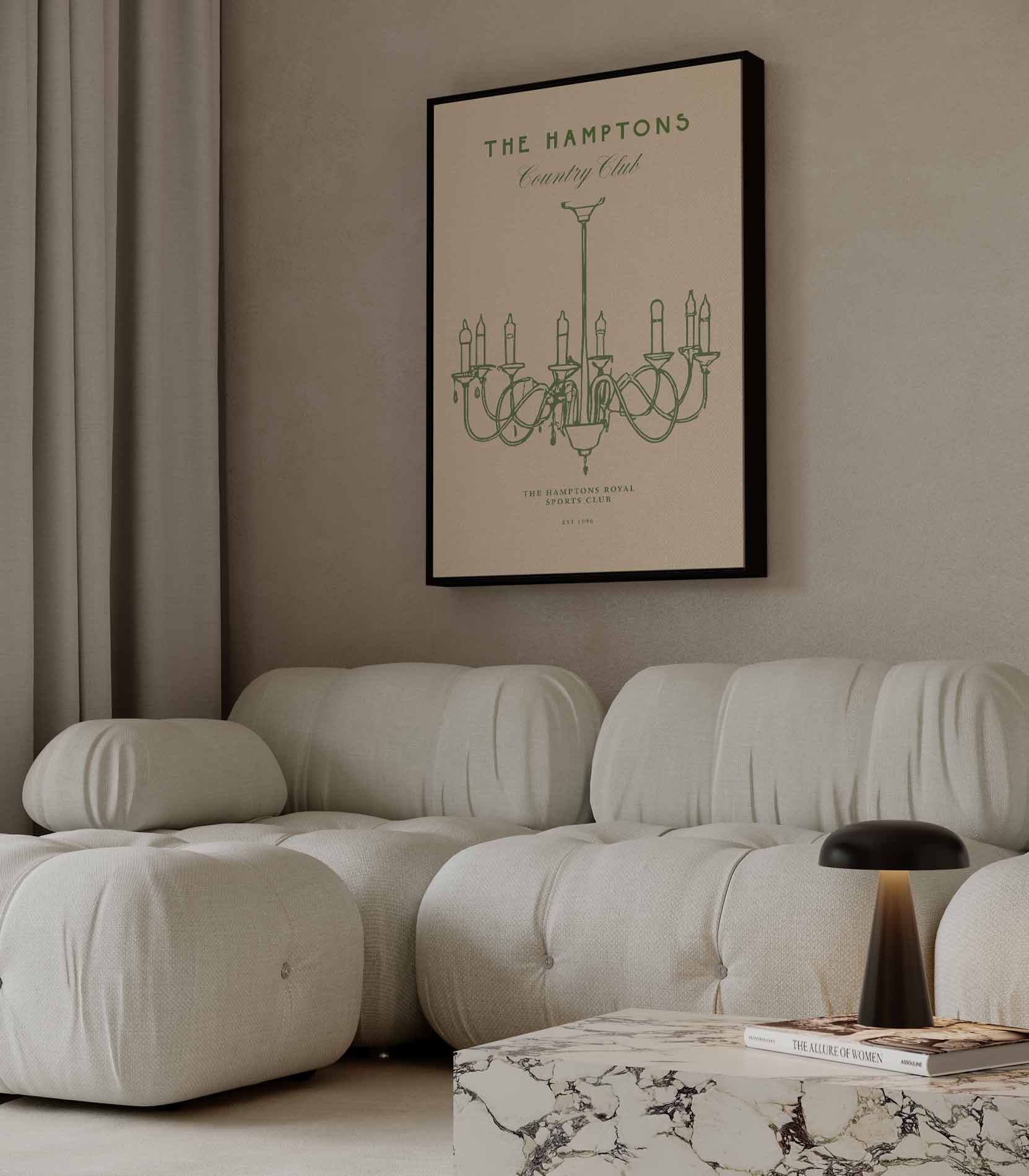 Elegante Kroonluchter Illustratie Kunstwerk-canvas-dibond-plexiglas-wanddecoratie-WallArtistic