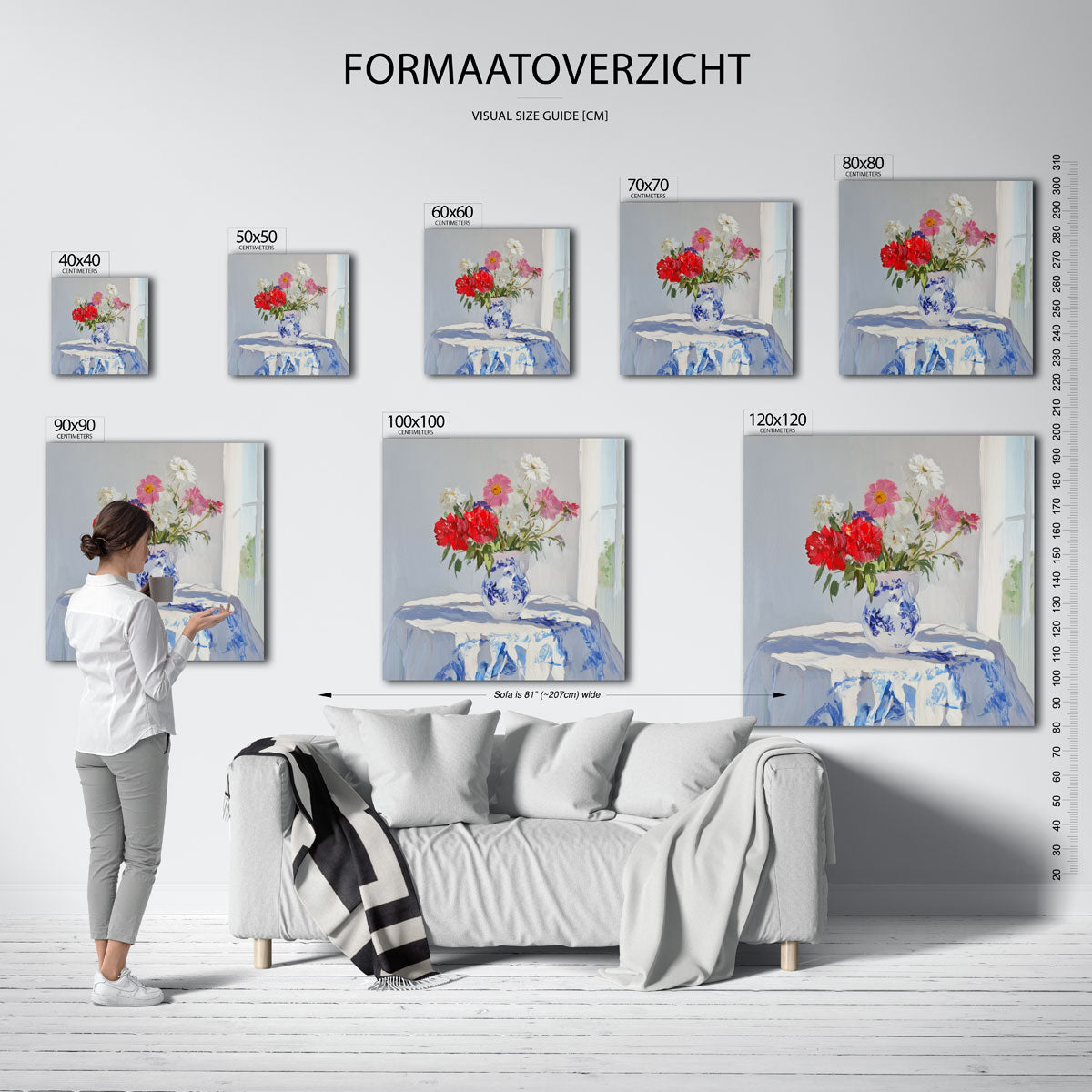 Bloemen in vaas Poster