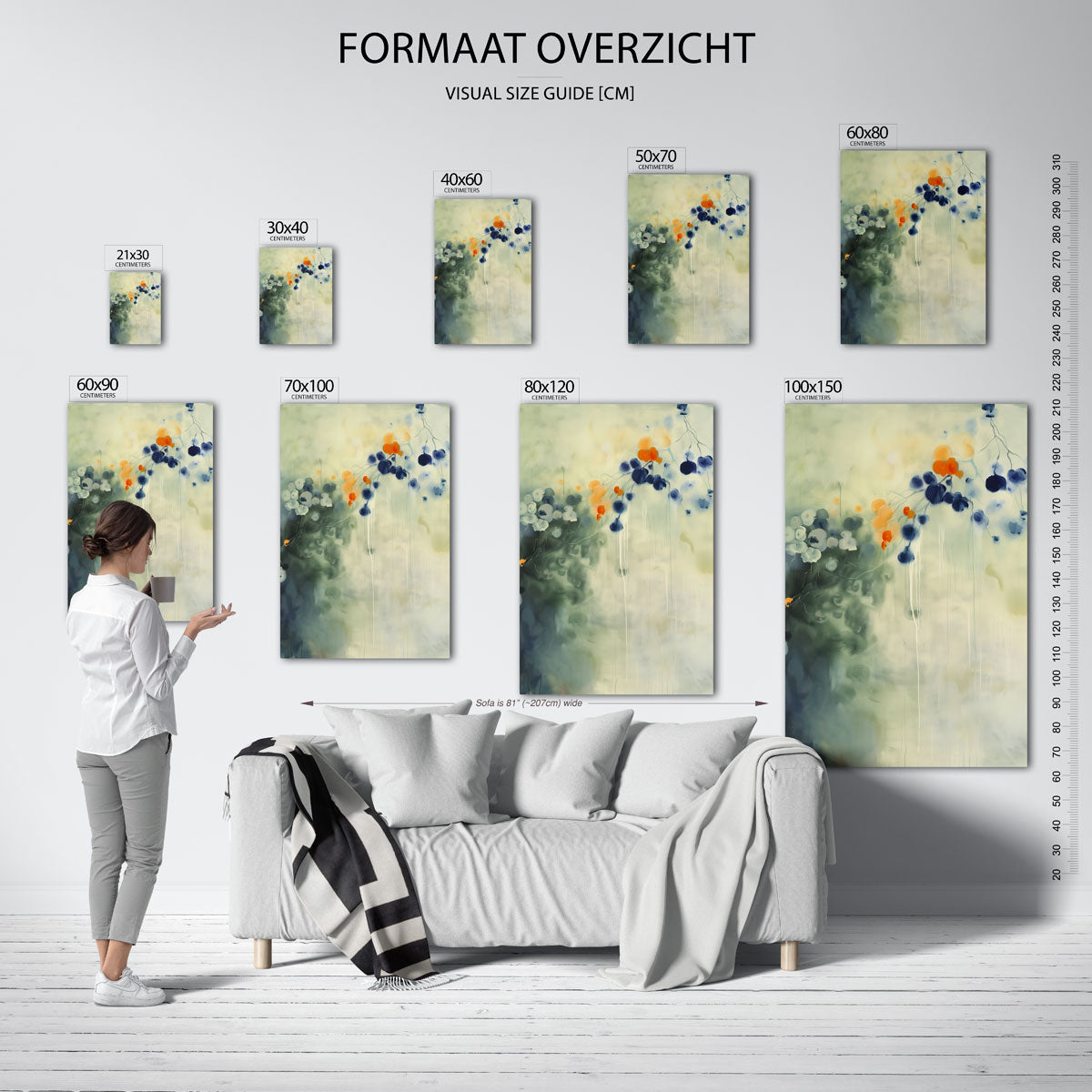 Bloemen en takken Poster