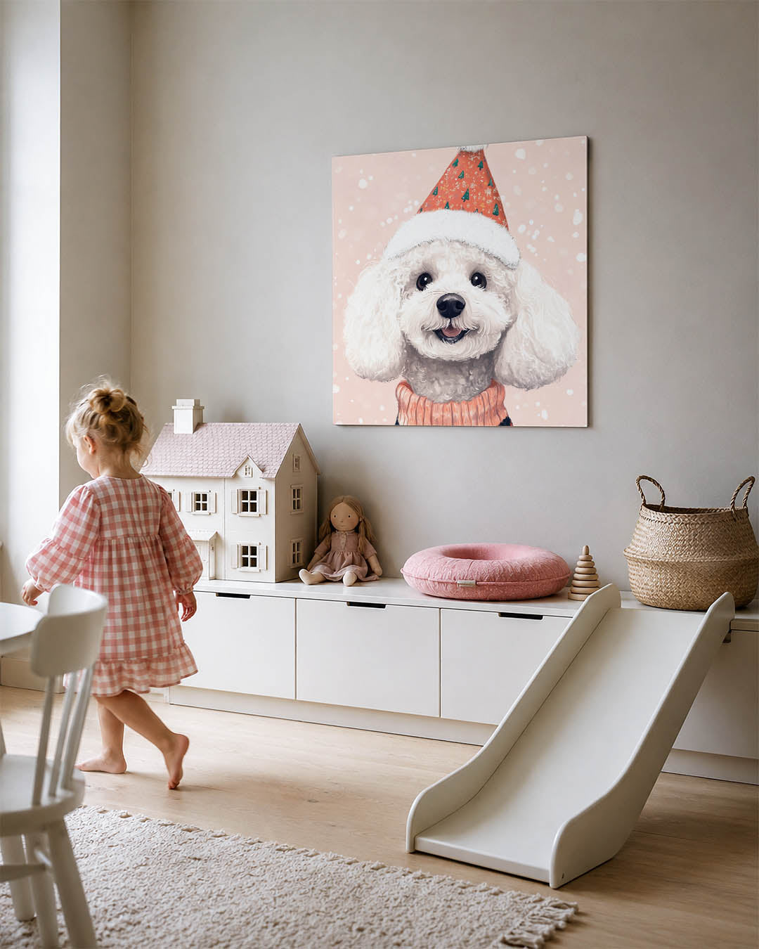 Vrolijke hond illustratie Kunstwerk