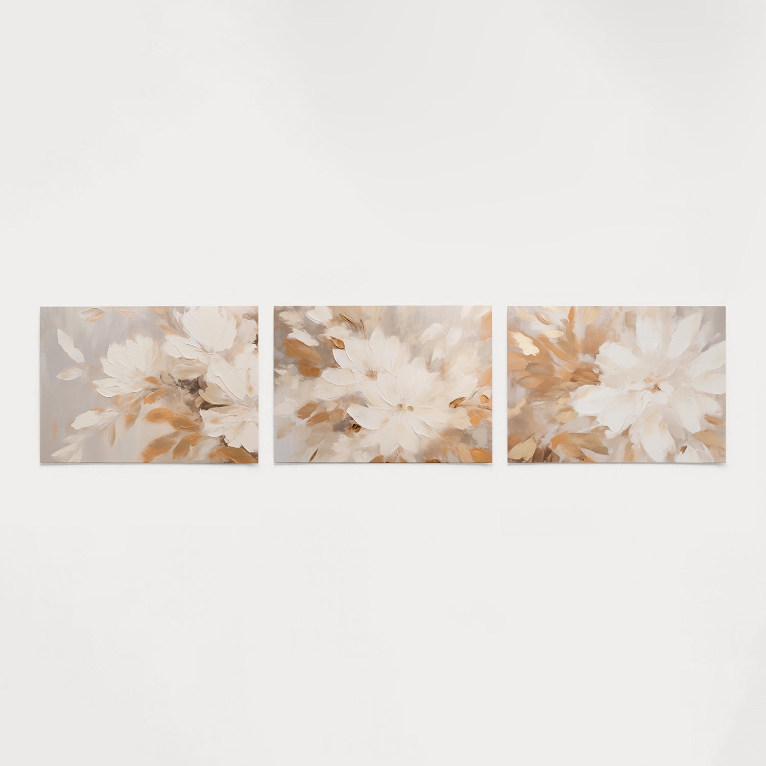 Zachte bloemenvormen Posterset