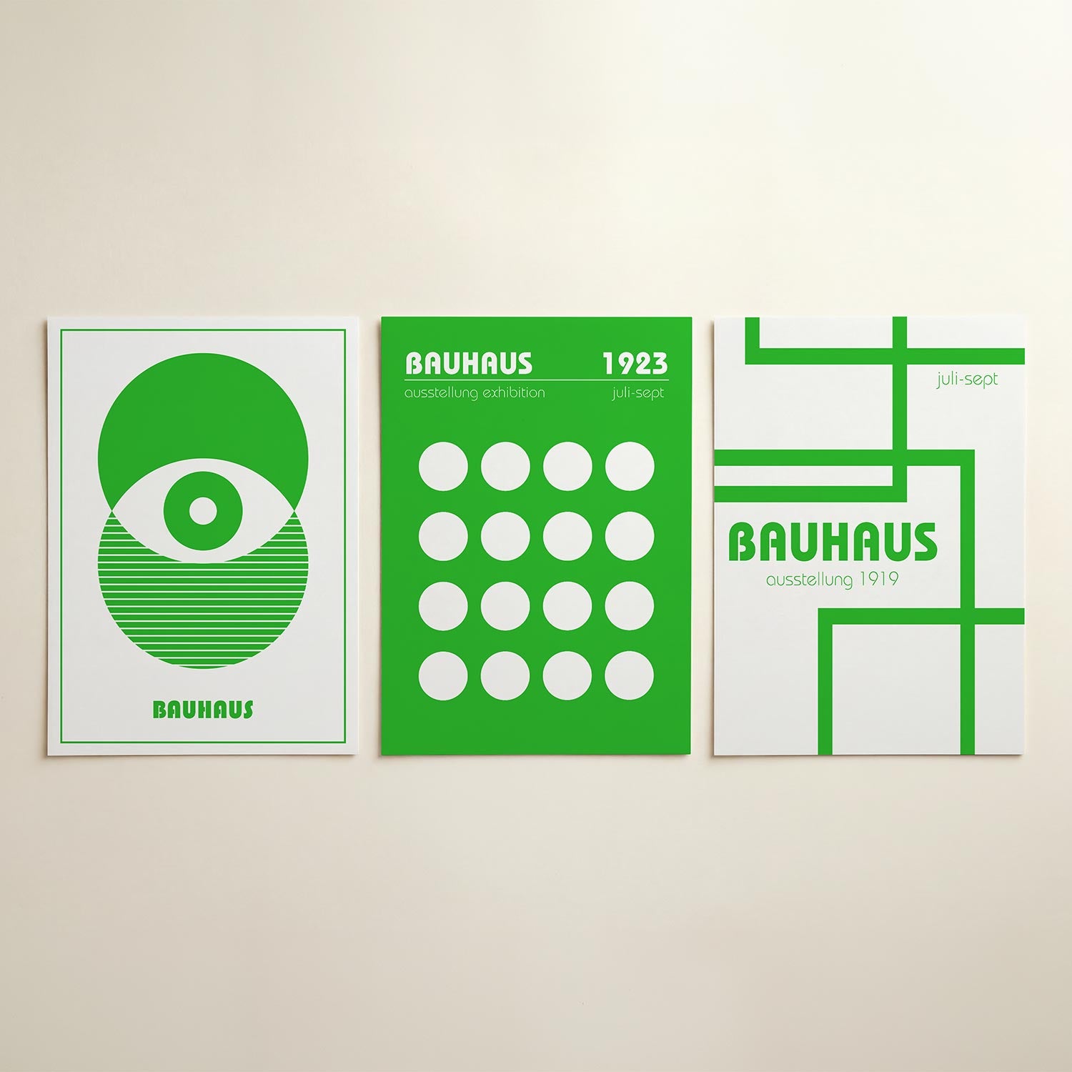 Groene cirkelcompositie Posterset