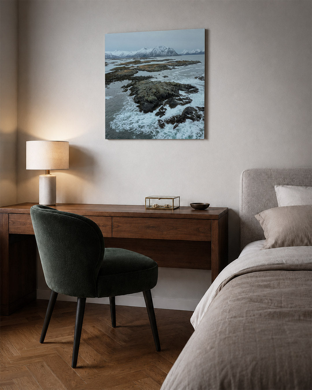 Rotsachtige kustlijn Kunstwerk