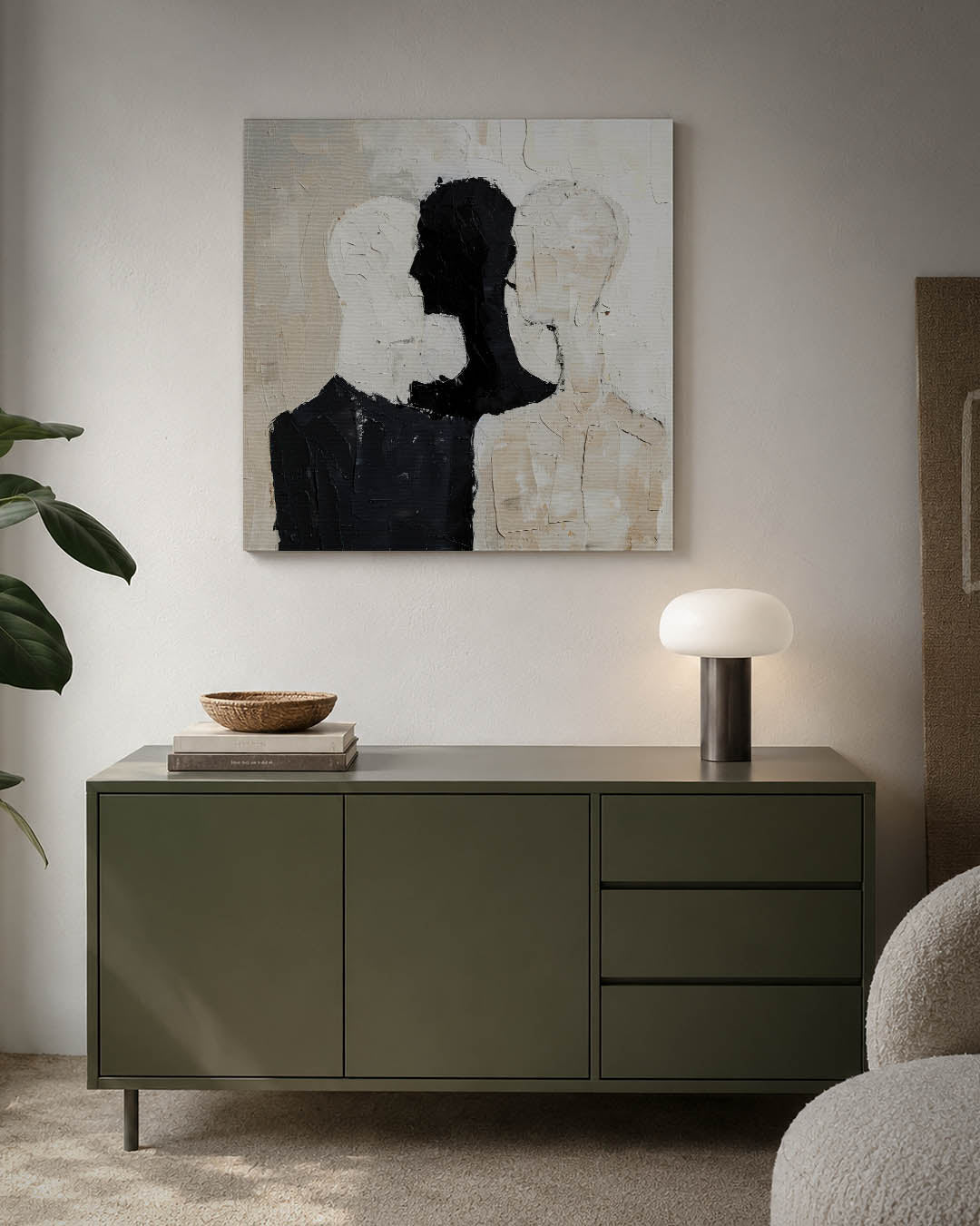 Gelaagde silhouetten Kunstwerk