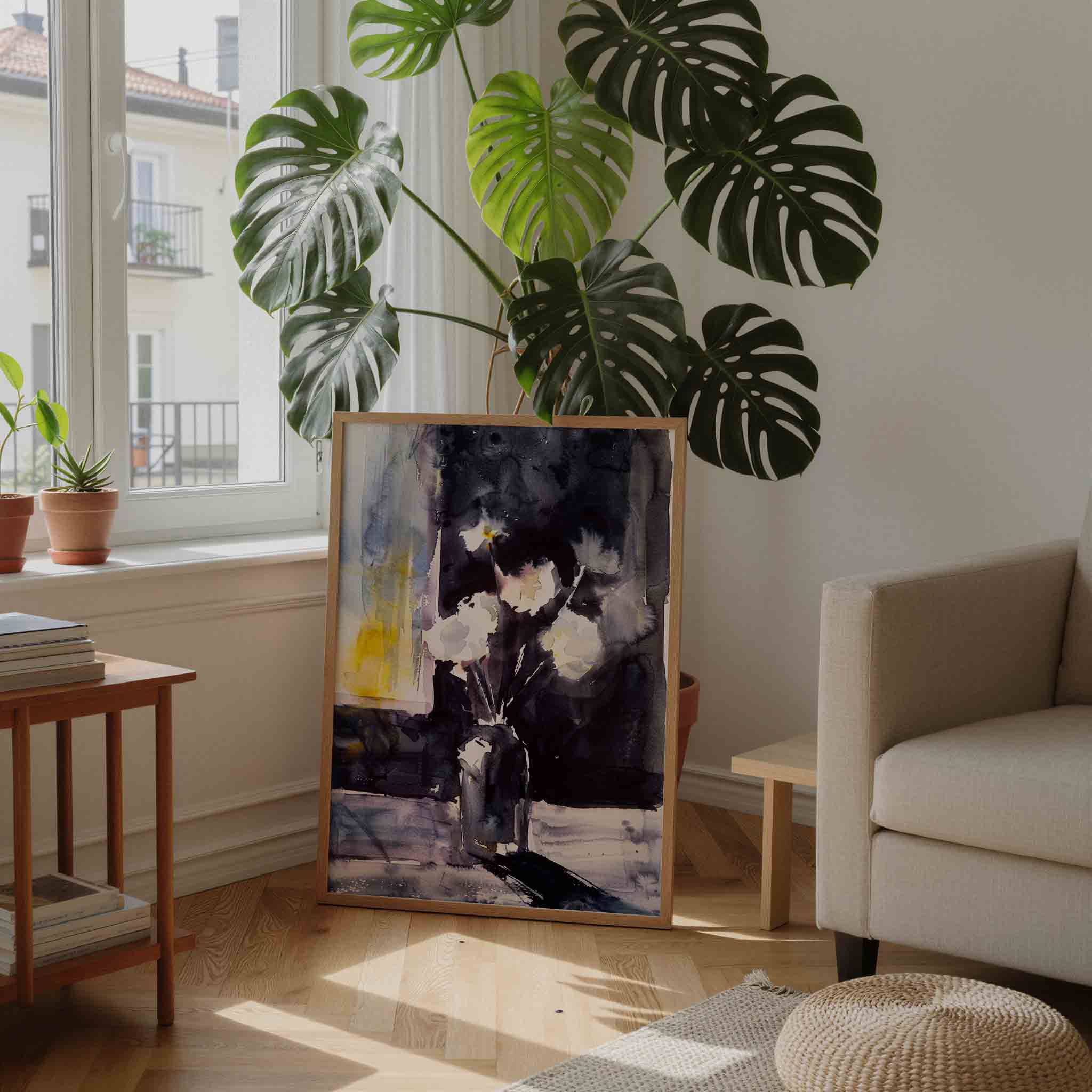 Bloemen in vaas Poster