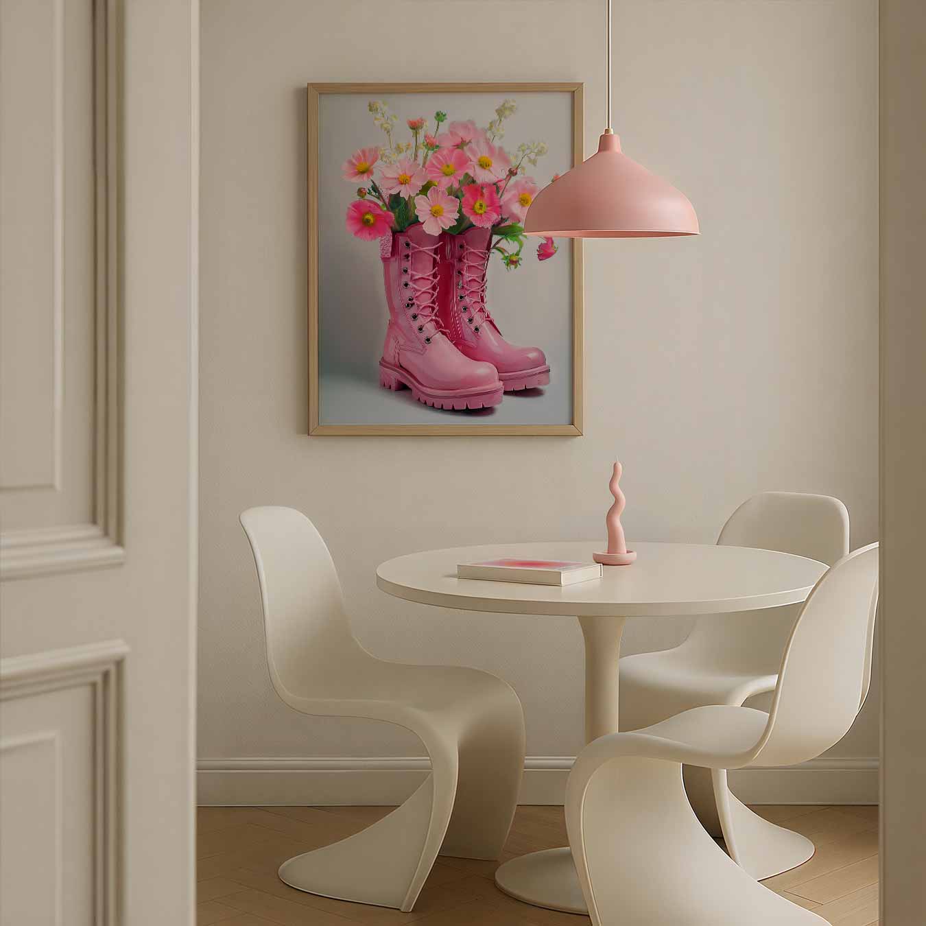 Vrolijke Bloemenlaarzen Poster-WallArtistic