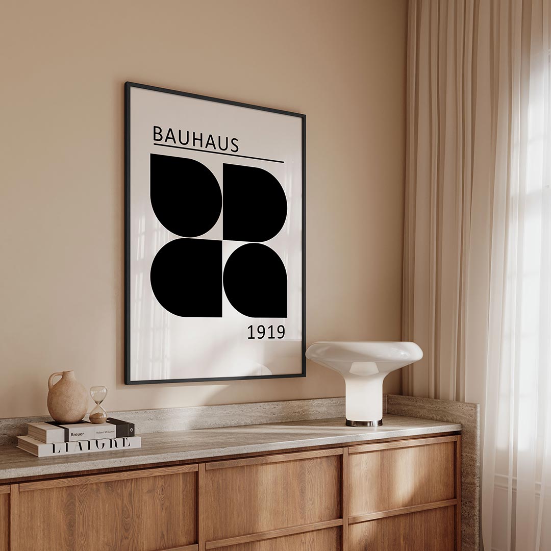 Zwart wit vormen Poster