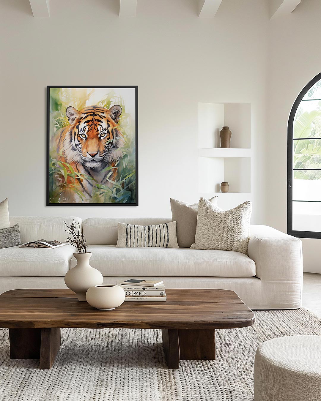 Tijger in jungle Kunstwerk
